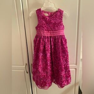 American Princess Magenta Floral Kids Dress
